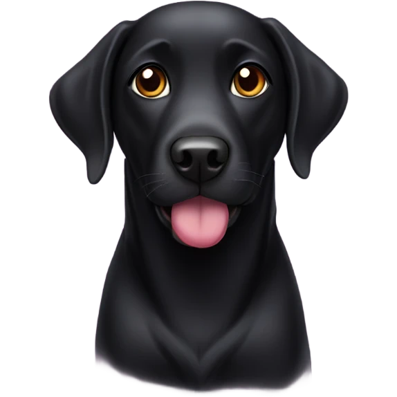 Black lab dog with heart eyes emoji