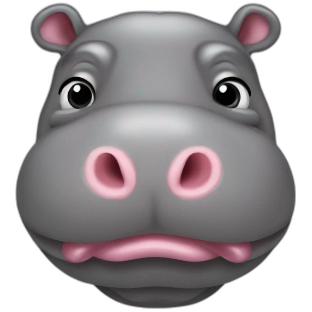Fat hippo human emoji