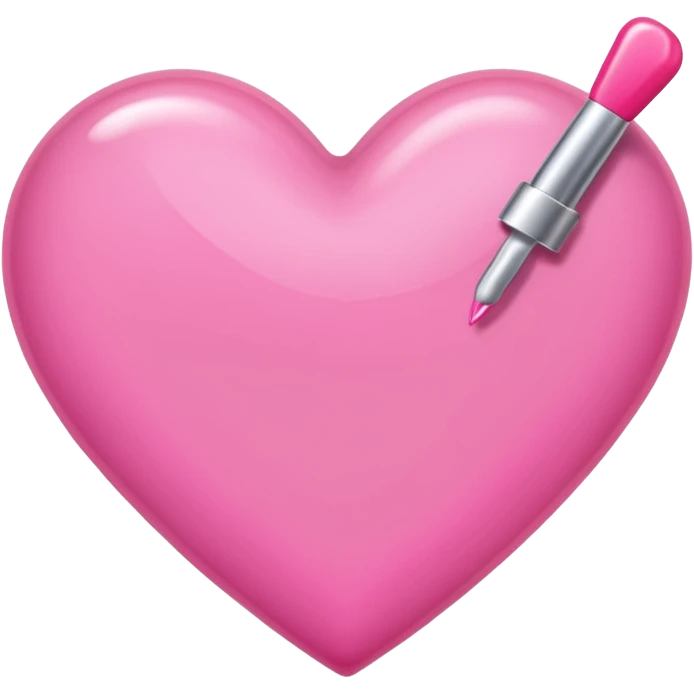 heart made with nail polish pink emoji