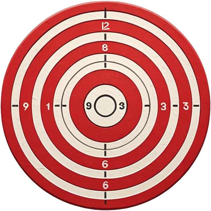 Red-white bullseye target board emoji