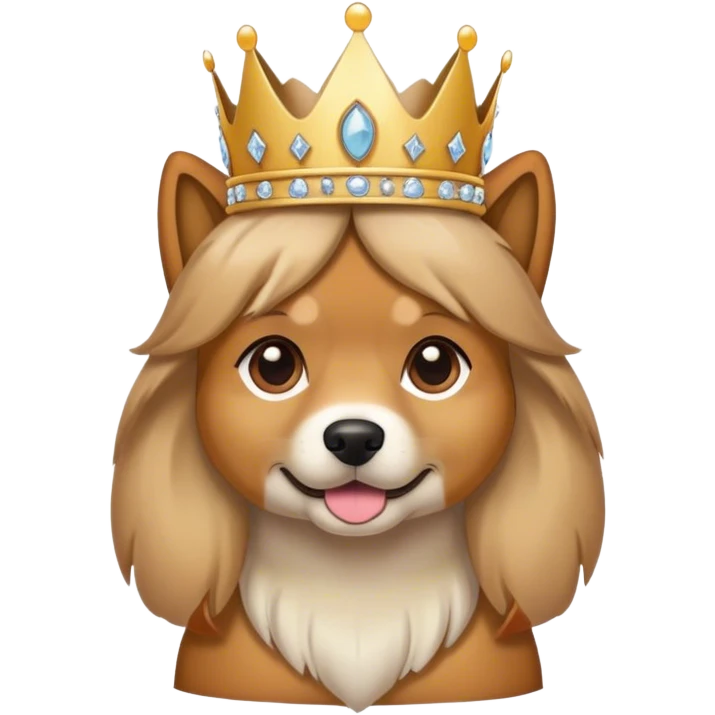 Dog wearing a tiara  emoji