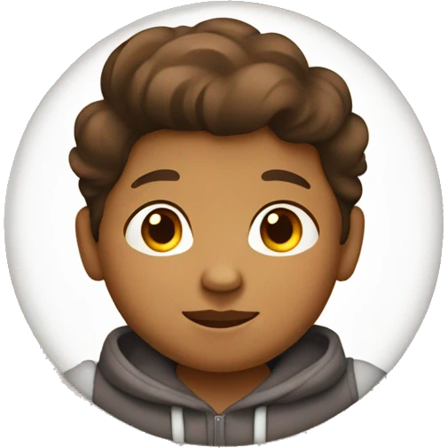 10 year old chubby brown skinned brown haired boy emoji