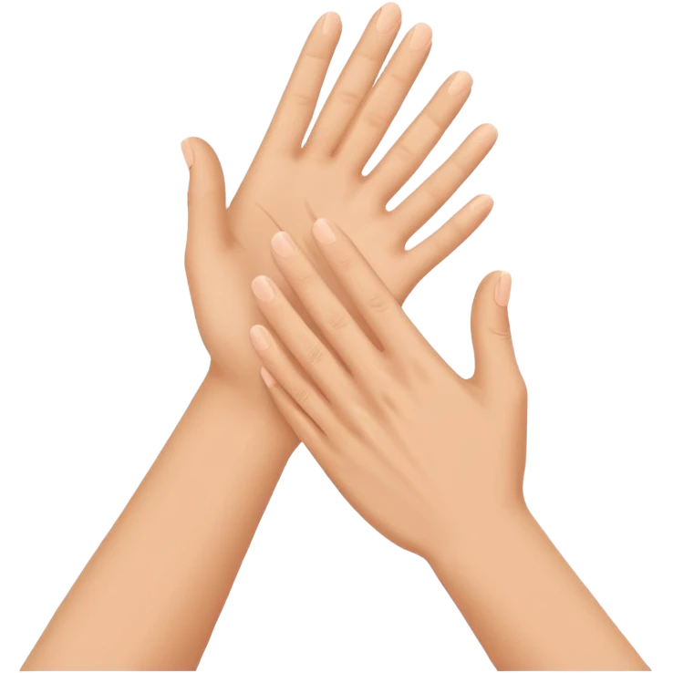 clapping hands emoji, side view, simple flat design, vector, white background emoji