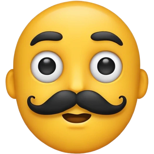 mustache with emoji emoji