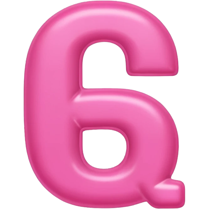 alphabet 'Q'. pink emoji