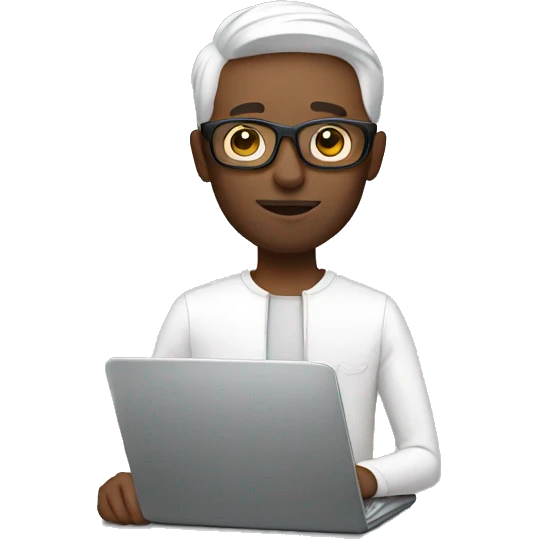 white designer with laptop emoji