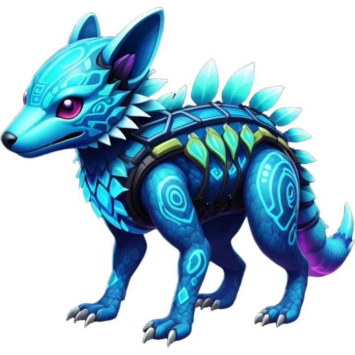  exotic tropical cyber-Protogen-Fakémon-Vernid-creature emoji