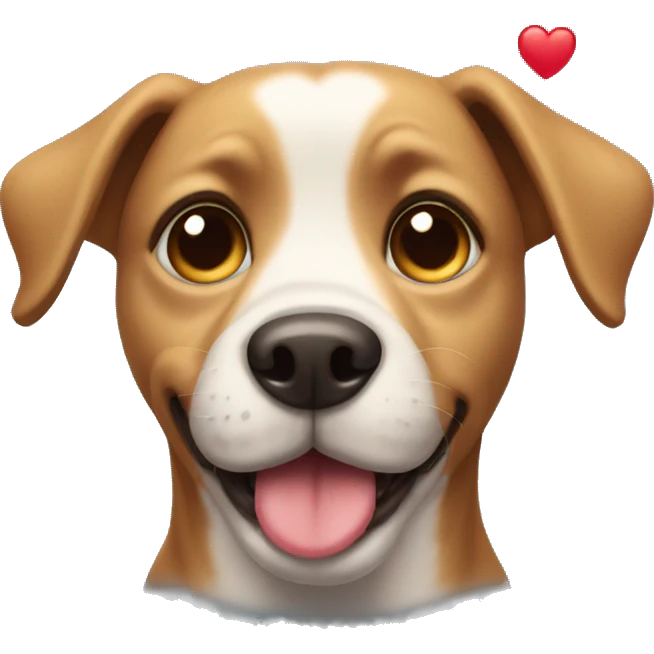 Dog with heart eyes emoji