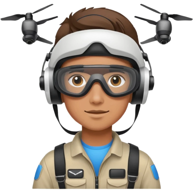 Teen with FPV goggles,Drone Pilot emoji