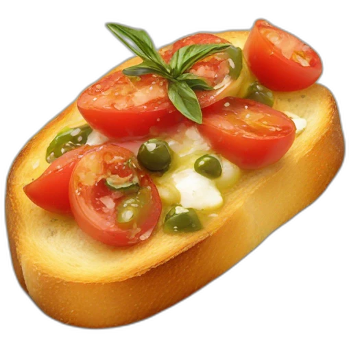 Crispy bruschetta with olive oil emoji