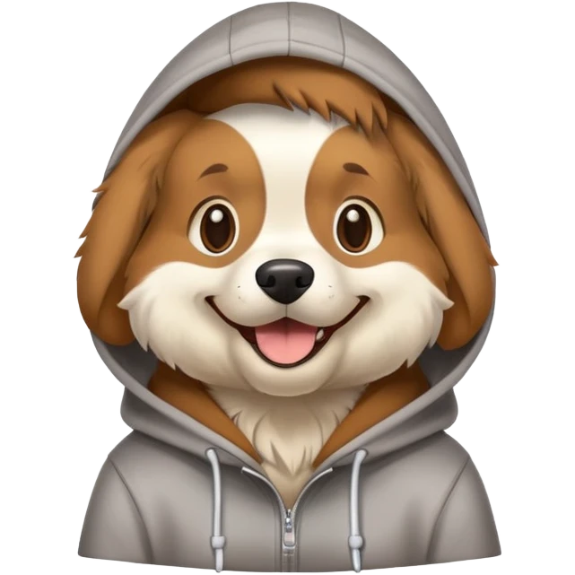 Dog wearing hoodie  emoji