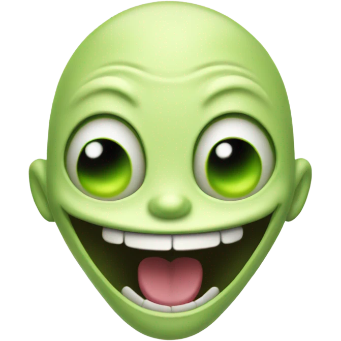 Laughing alien emoji