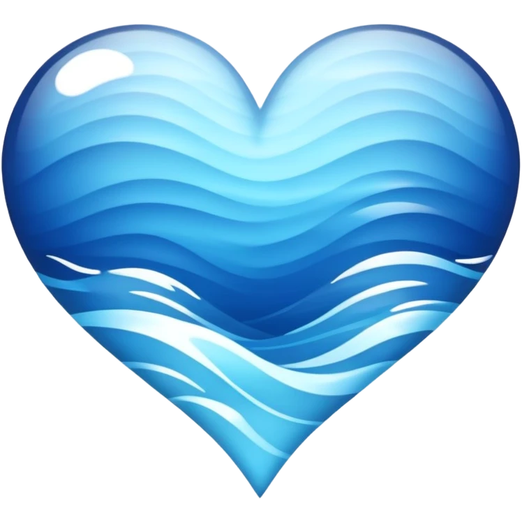 blue ocean heart  emoji