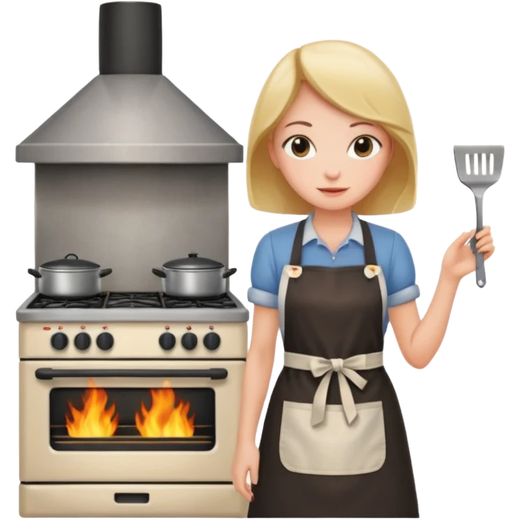 girl and stove emoji