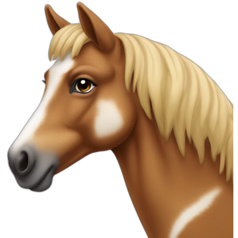 berger australien qui fais un bisous a un cheval emoji