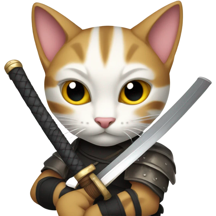 Cat with katana  emoji