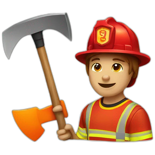 fireworker and axe emoji