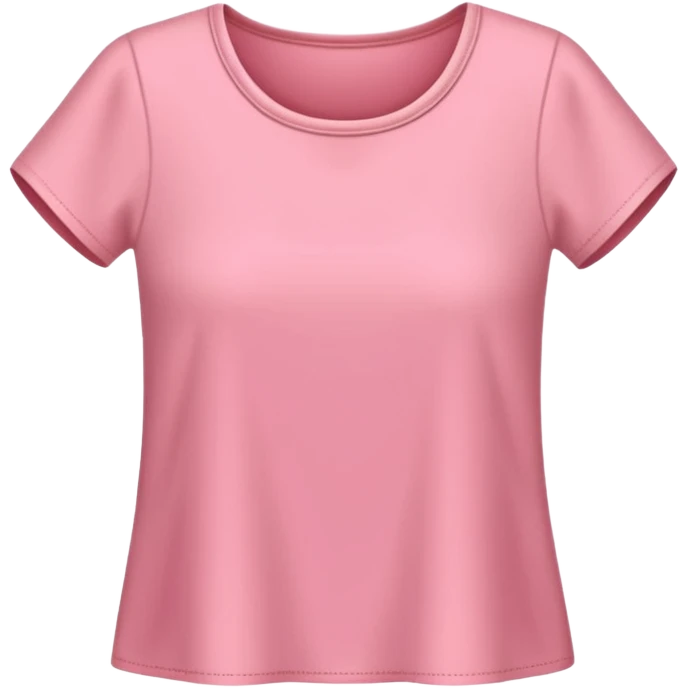Rose-pink  top with short sleeves, soft fabric, gentle lighting, isolated on plain background. Complete plain, no textures. emoji