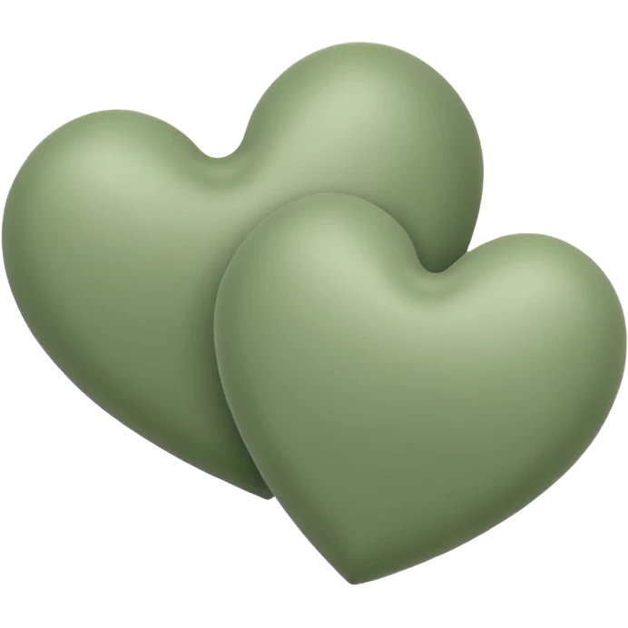 double sage green hearts emoji
