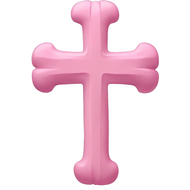 Pastel pink cross emoji