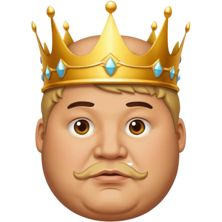 Fat man with a crown emoji