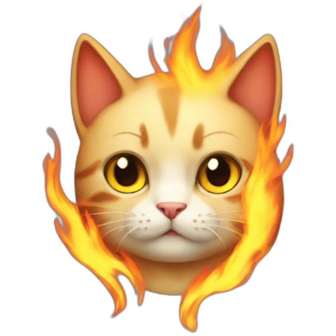 Cat-fire-anime emoji