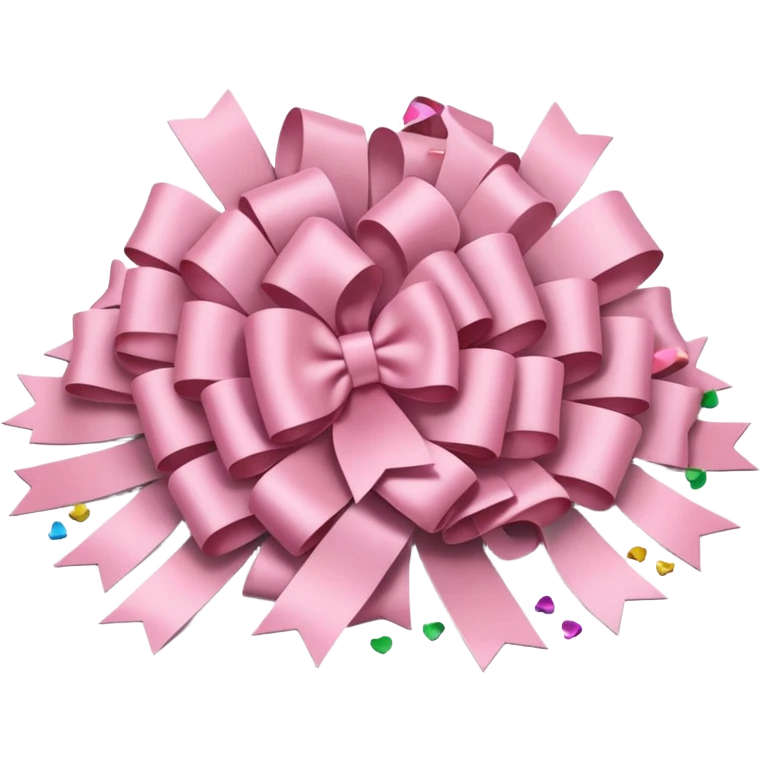 super pale pink bow confetti but the paper confetti are the pale pink bows emoji