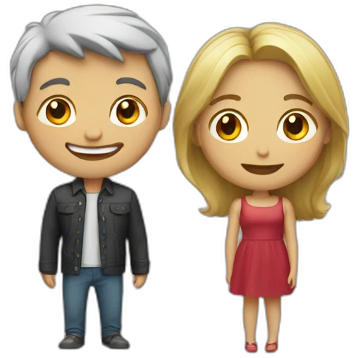 Couple en pierre emoji