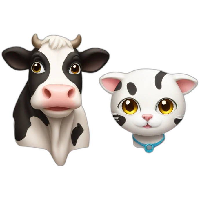 cow with cat emoji