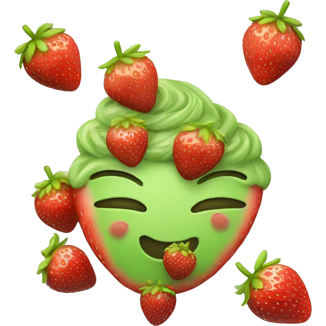 Matcha strawberry emoji
