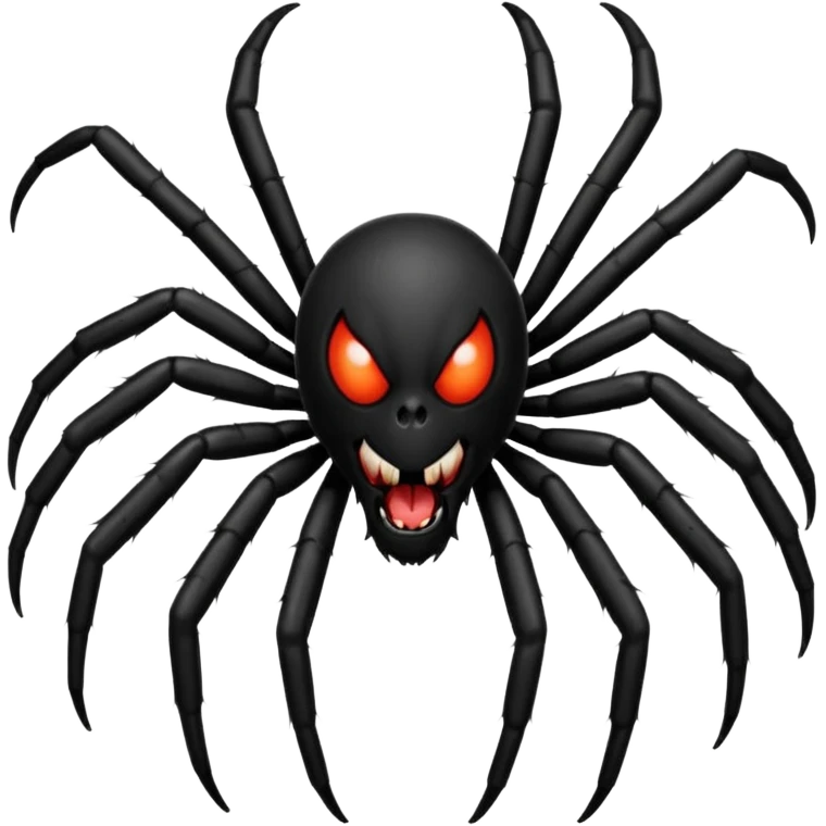 Black coloured spider emoji
