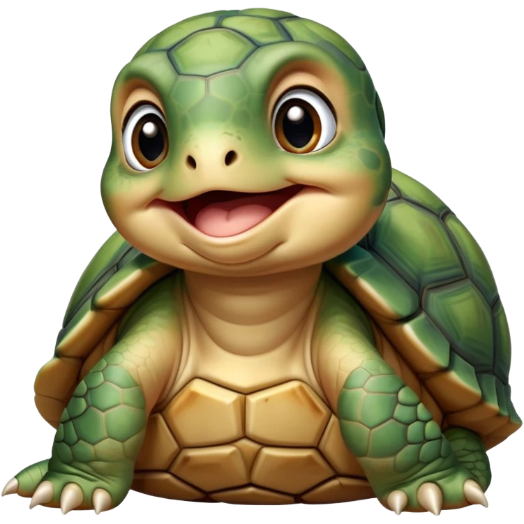cinematic-yawning baby tortoise-realistic--emoji,,-cute-wise-face-peering-ahead-with-calm-determination,-cute large-eyes-reflecting-centuries of wisdom, emoji