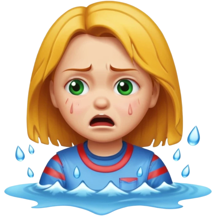 Girl name chucky crying and flooding the place emoji