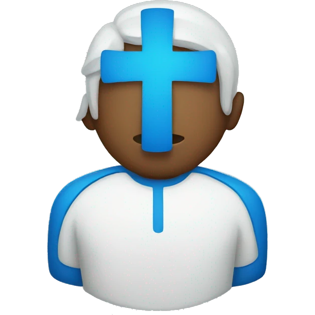 blue cross christian emoji