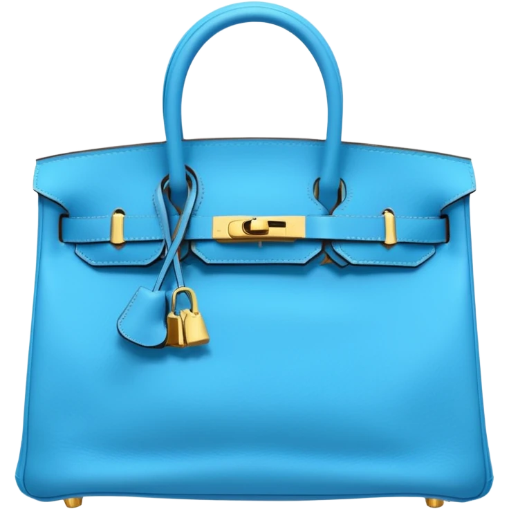 hermes birkin sky blue color bag  emoji