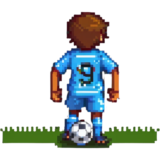 soccer player about to score on goal with the number 19 on his jersey emoji