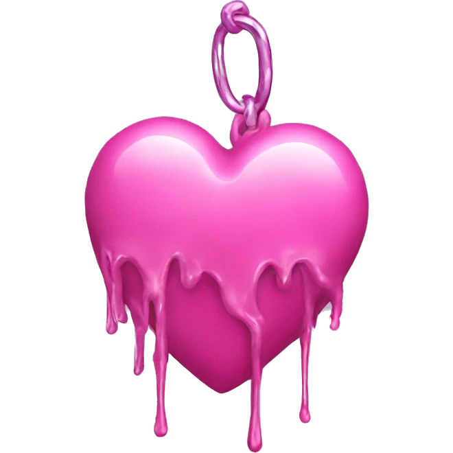 pink chrome heart drip emoji