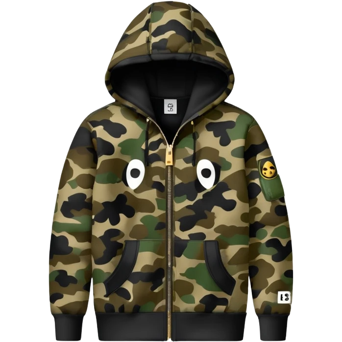bape zipup hoodie emoji
