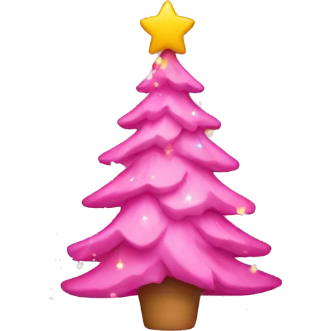 pink christmas tree emoji