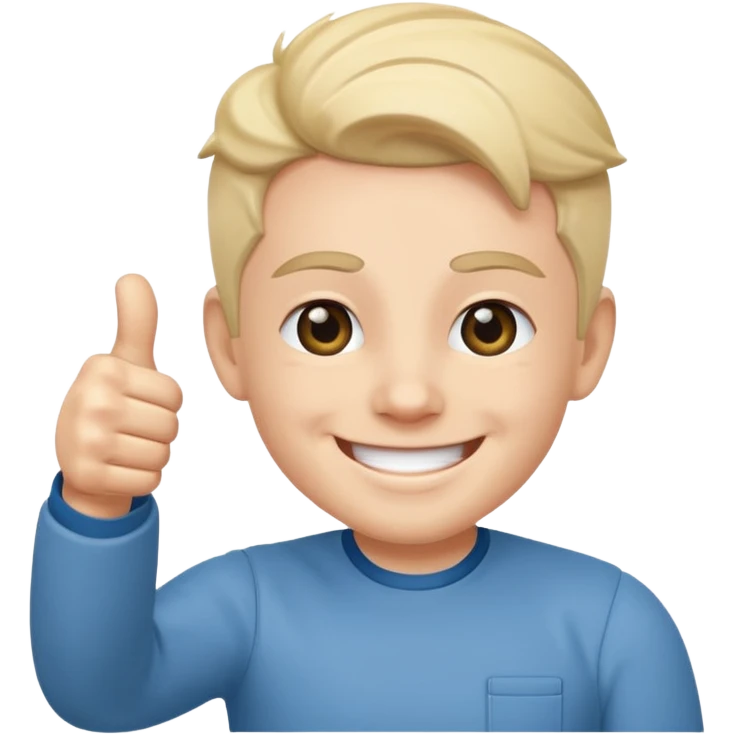 Gojo image smiling and with an thumb up emoji