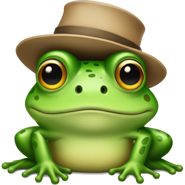 frog wearing hat emoji