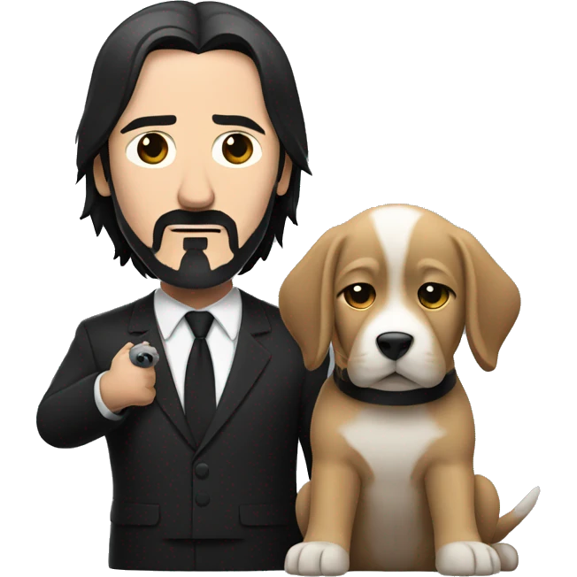 John wick with puppy emoji