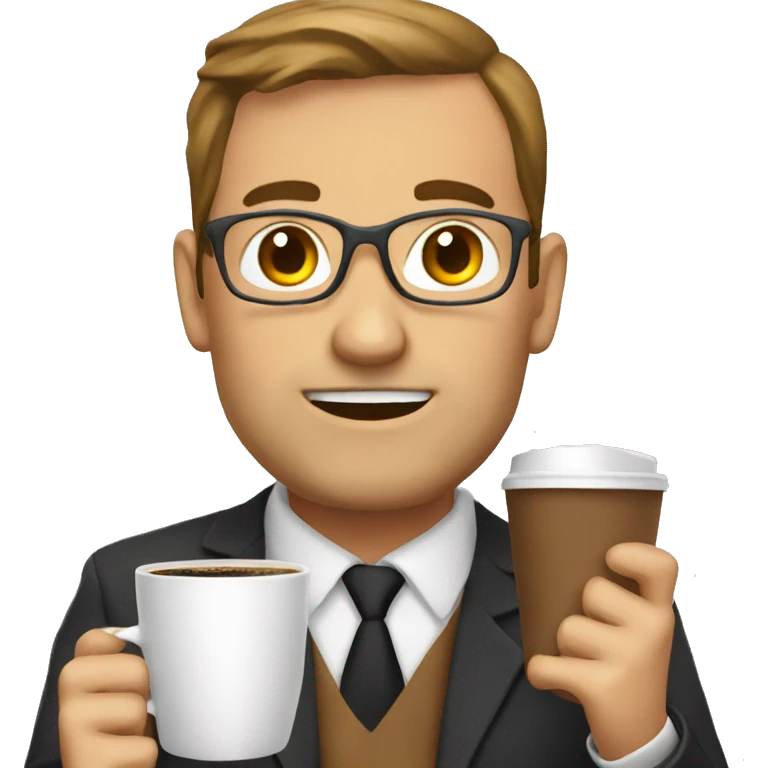 English teacher with coffee emoji