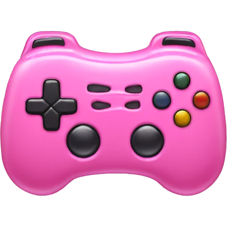 Pink game controller emoji