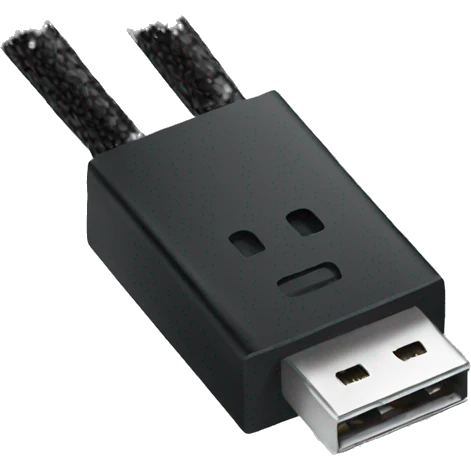 Black usb cable emoji