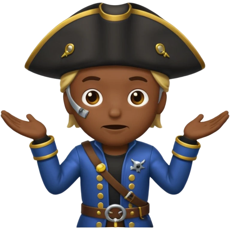 animated emoji for a player called prophet of doom I Dont Know shruging emote needs to be white male space pirate themed and dark emoji