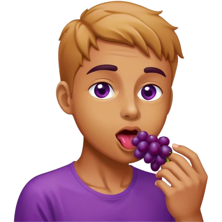 Licking grape emoji