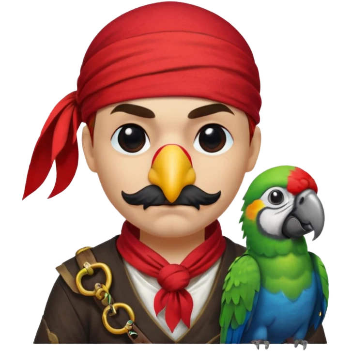 pirate and parrot emoji
