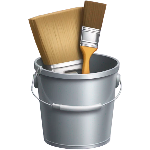 Paint bucket and brush emoji
