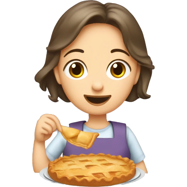 Fille qui mange une galette de blé emoji